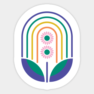 Rainbow Daisies Sticker